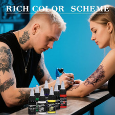 8 Colors Tattoo Ink Set 1/2Oz 15Ml Bottle Professional Pigment Tattoo Kit