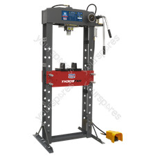 Image of Sealey Premier Heavy-Duty Air/Hydraulic Floor Type Press with Foot Pedal 30 Tonn