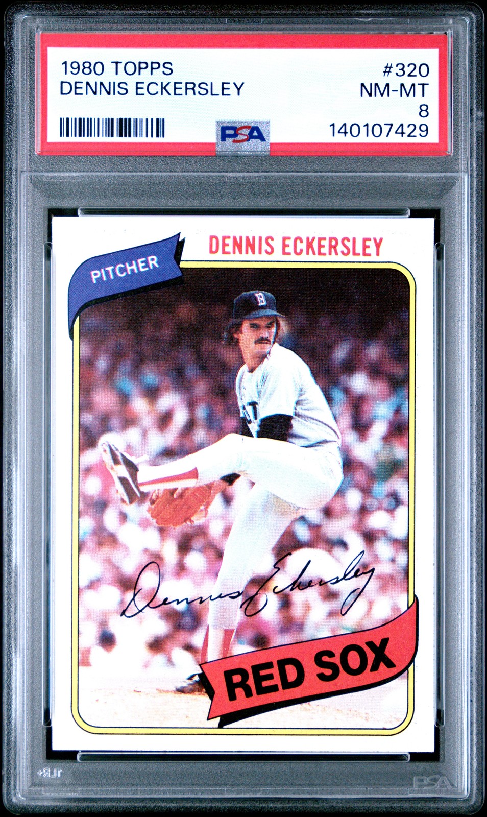 1980 TOPPS #320 DENNIS ECKERSLEY PSA 8