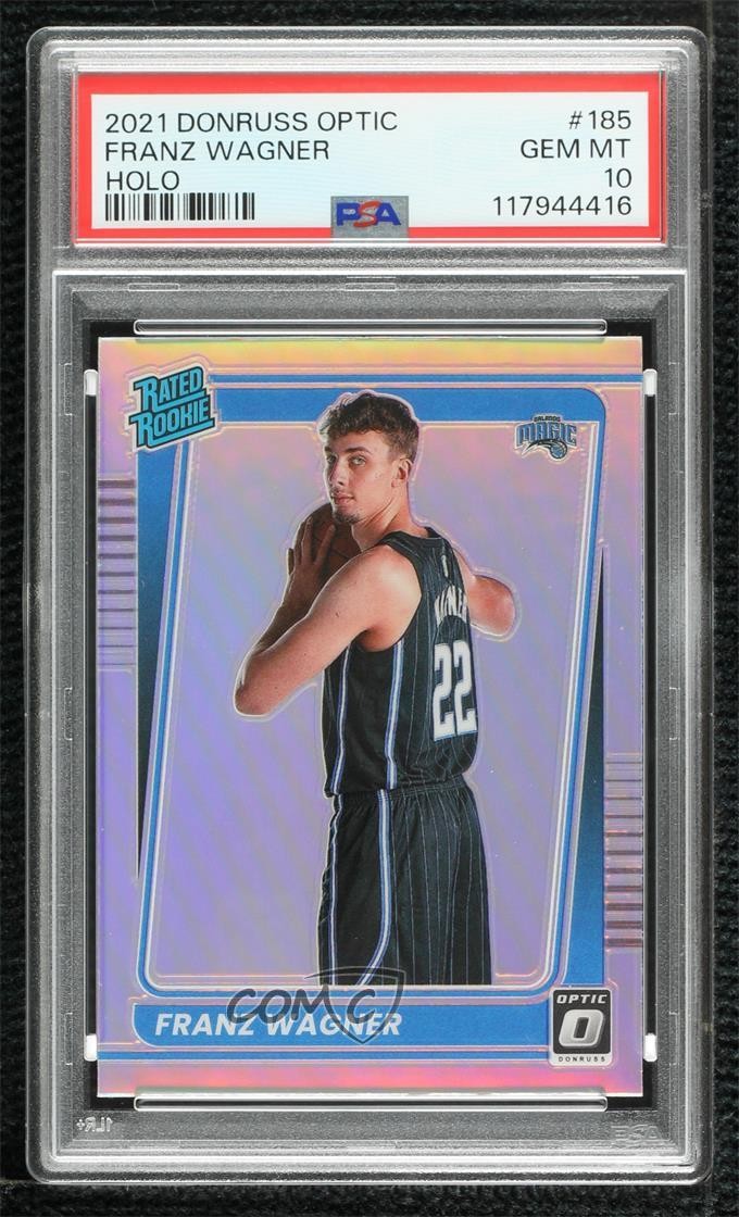2021 Donruss Optic Rated Rookie Holo Prizm Franz Wagner #185 PSA 10 GEM MT 12cb