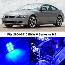 9 x Premium Blue LED Lights Interior Package Upgrade for BMW 6 Series