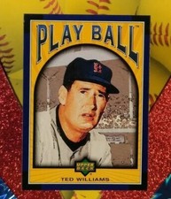 2004 Upper Deck PLAY BALL~#30⭐TED WILLIAMS⭐《BLUE PHOTO VARIATION》RED SOX ICON