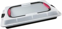 Zenker Blechkuchen-Container To Go, 42 X 29 X 7 Cm, Antihaft Backform Mit Deckel
