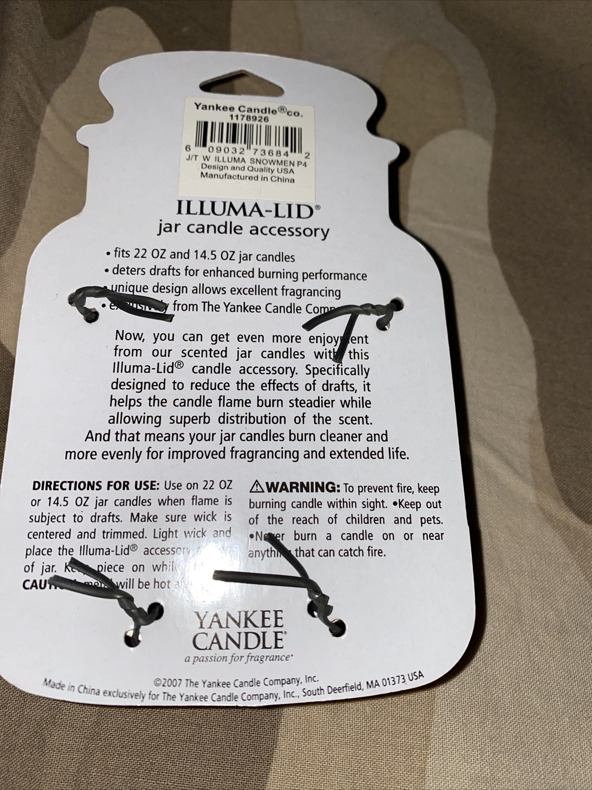 Yankee Candle Illumalid Snowman Joy Silver for 22 oz & 14.5 oz Jars