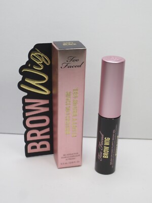 TOO FACED BROW WIG BRUSH ON HAIR FLUFFY BROW GEL SOFT BLACK 0.19 OZ BOXED