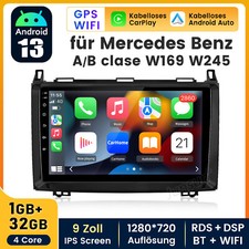 9" Android 14 DSP Autoradio 2DIN BT WIFI F&uuml;r Mercedes Benz B200 W169 A B Klasse