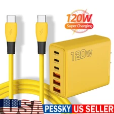 120W Super Fast Charger Adapter & Cable For iPhone 17 16 15 14 13 12 11 Pro Max