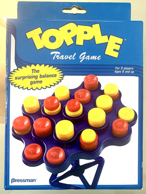 Topple Travel Board Game Surprising Balance Game For Two Players Pressman Toy