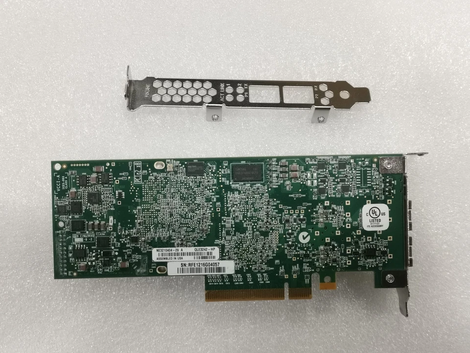 HP NC523SFP QLE3242-HP Dual Port 10Gb Ethernet 10GbE SFP+ PCI-E NIC Network - Image 4 of 4