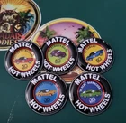 RED LINE HOT WHEELS 50th ANNIVERSARY SET  BUTTON NEW 5 mustang beetle camino