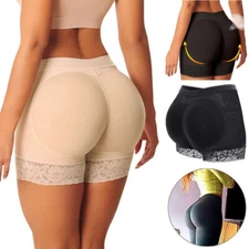 Women's Padded Butt Lifter Panty Shaper Fake Ass Hip Shapwear Underwear Enhance