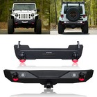 Vijay Stubby Front or Rear Bumper W/Winch Plate For 2007-2017 Jeep Wrangler JK