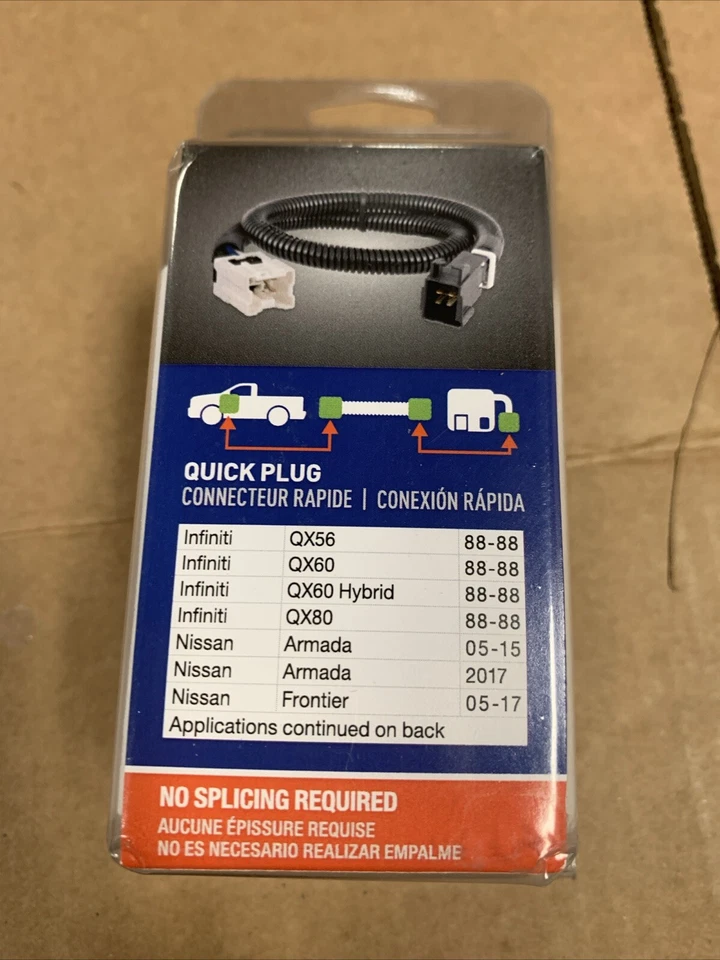 Chicote de fios para controlador de freio Curt Trailer para 05-15 Armada / Frontier / QX56 novo - Imagem 4 de 4