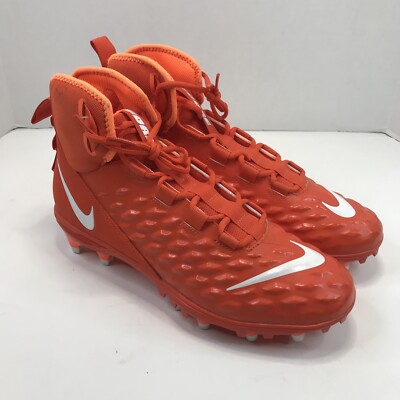 Nike Sz 12 Force Savage Varsity 2 Cleats AQ8155-800 Orange/White Football