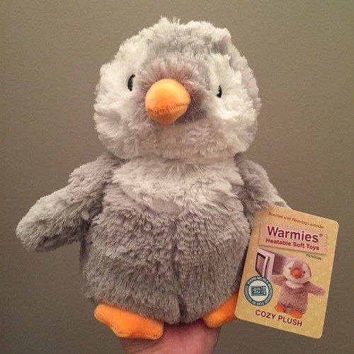 Warmies Gray Penguin Large Cozy Plush 
