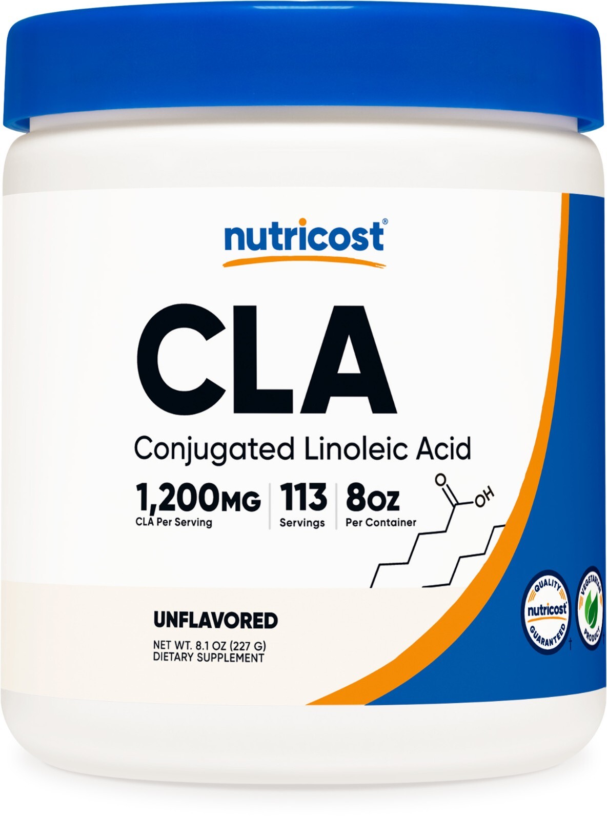 Nutricost CLA (Конъюгированная линолевая кислота) 8 унций (227 г) порошка - Без глютена