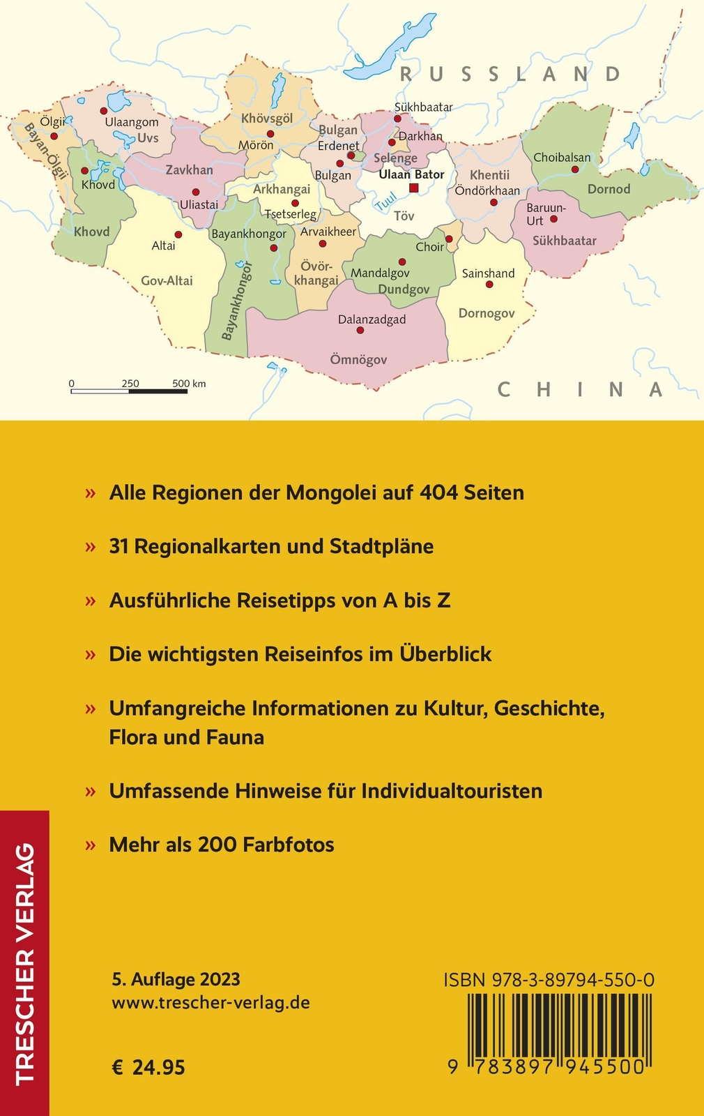 Thumbnail - Trescher Reiseführer Mongolei Marion Wisotzki (u. A.) Taschenbuch 404