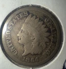 1864 CN INDIAN HEAD PENNY