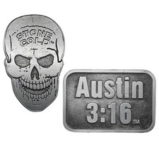 Stone Cold Steve Austin 3:16 Lote Hebilla Cinturón WWE Lucha Libre WWF Attitude Era De Colección.