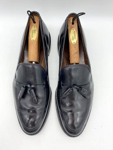Allen Edmonds Black Grayson 11 D Mans Slip on Tassel Shoe USA made - Picture 2 of 11