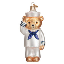 Old World Christmas - Navy Bear Ornament - 12404