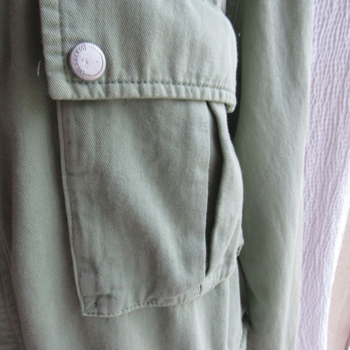 Solid Green Jacket XL Blank NYC Zips Snaps Large Pockets blanknyc Utility - Picture 8 of 15