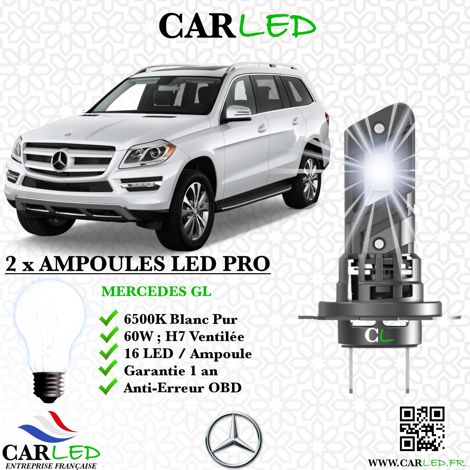 Kit ampoule LED Mercedes GL pour un confort de nuit optimal en voyage en famille
