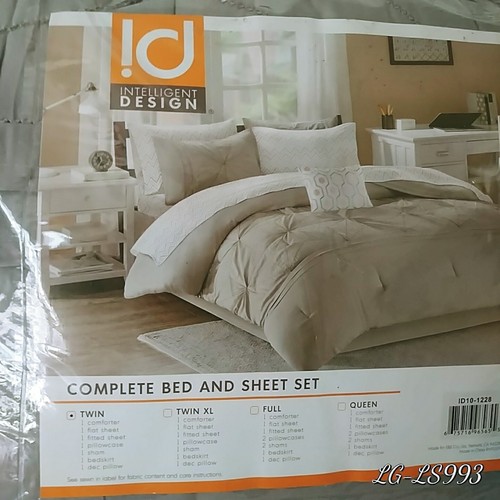 Intelligent Design Toren complete Twin Comforter sheets SET GREY 7 pieces. - Picture 3 of 5