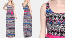 NEW! GILLI WOMEN'S MAXI DRESS MULTI COLOR SIZE SMALL, USA MADE!
