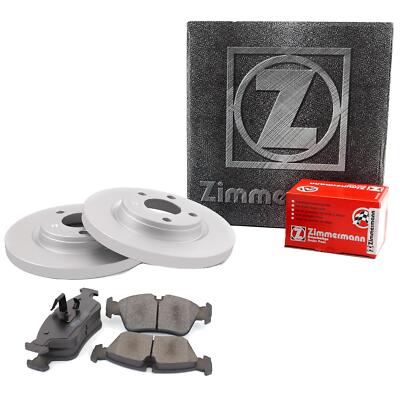 ZIMMERMANN Bremsscheiben Voll hinten + Bremsbeläge für VW Seat Lupo 6X1 6E1