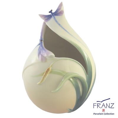 Franz Collection Libellenvase groß 10 1/2 Zoll FZ00889 - verpackt - sehr selten