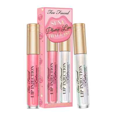 Too Faced Lip Injection Extreme Duo Full Size Instant Long Term Lip Plumpers NIB