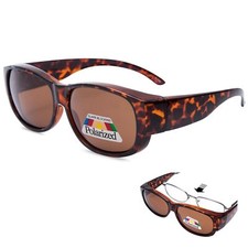 EYEGUARD Polarized Fit Over Sunglasses, Women's Modern Rectangular Glasses, U...