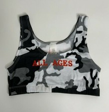 Rihanna All Ages Anti Tour Snow Camo Sports Bra Womens Size Small NEW NWOT