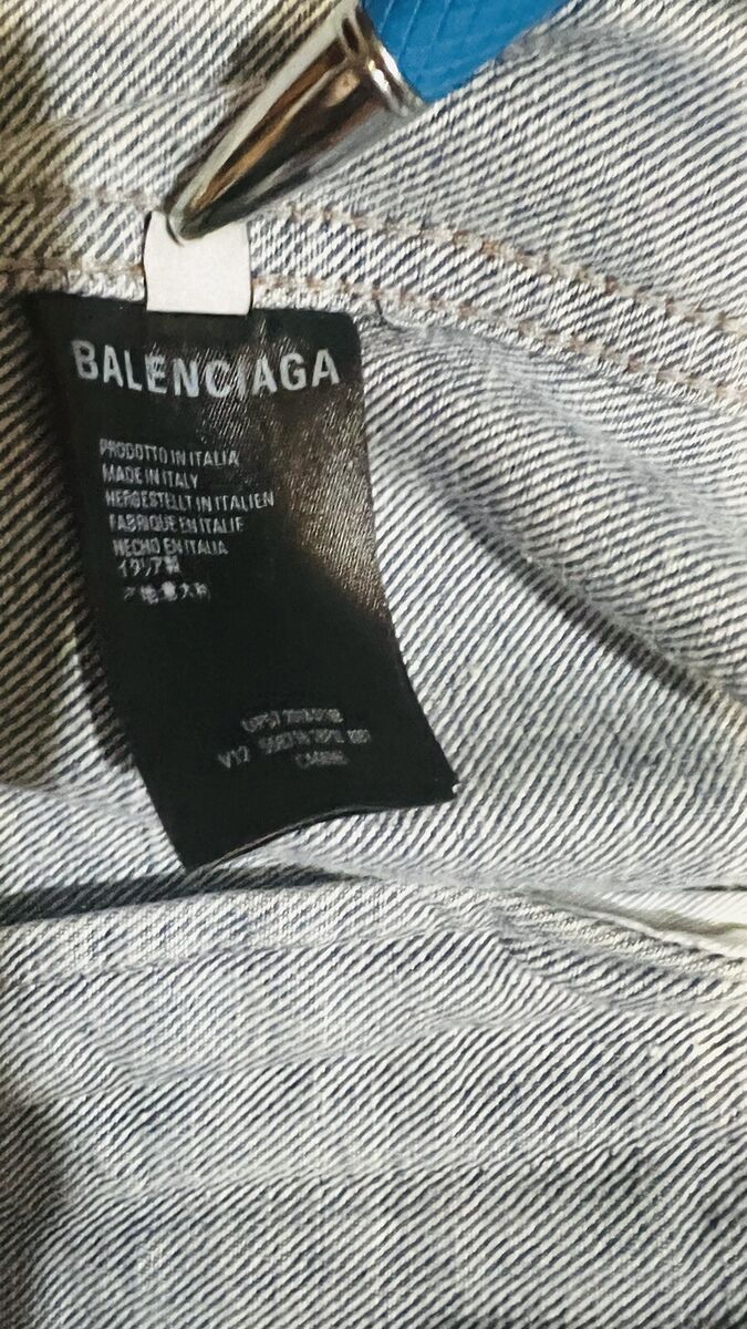 Balenciaga Oversized Graffiti Denim Jacket 2019 Size 46