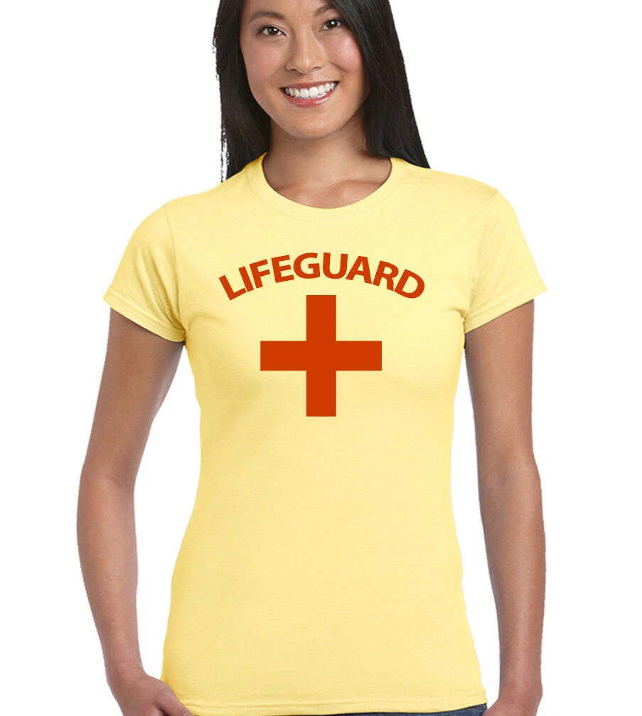 Mujer Socorrista Camiseta Disfraz Socorrista Baywatch Surf