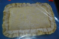 Vintage Kappie Originals Candlewicking Kit CW106 Floral Monogram Pillow 18" NOS