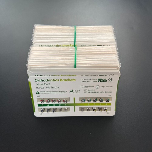 5 Set Staffe Metallo Ortodonzia Dentale Mini Roth 022 345 Ganci Rete Base CE - Foto 7 di 9