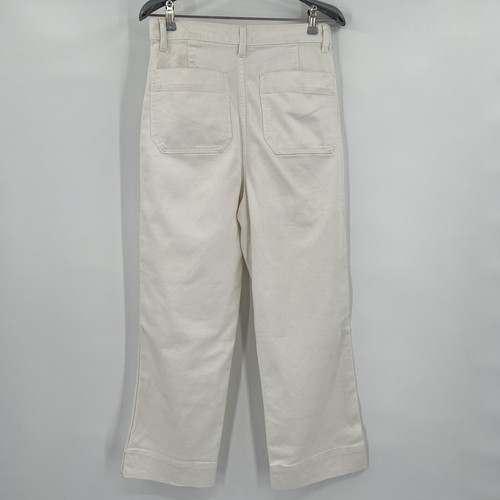 Quince Women's Stretch Cotton Twill Wide-Leg Crop Pants sz 28 Ivory/White NWT - Picture 5 of 6