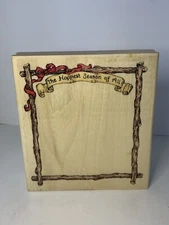 NEW Holly Pond Hill  Rubber Stamp HAPPIEST SEASON FRAME Christmas M13257