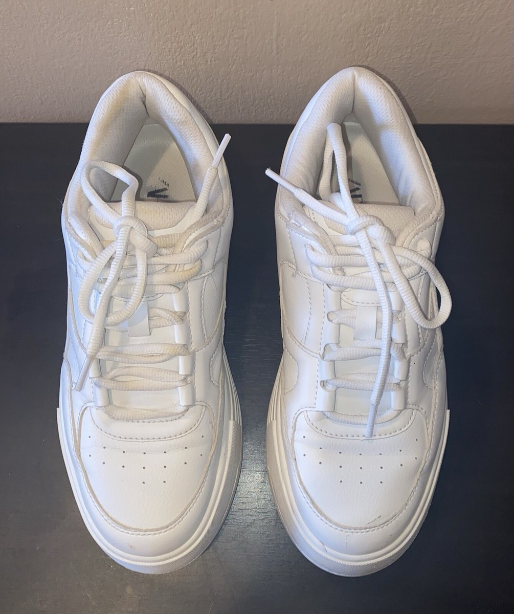 Zara Women's White Low Top Sneakers Size US 10.5 | eBay