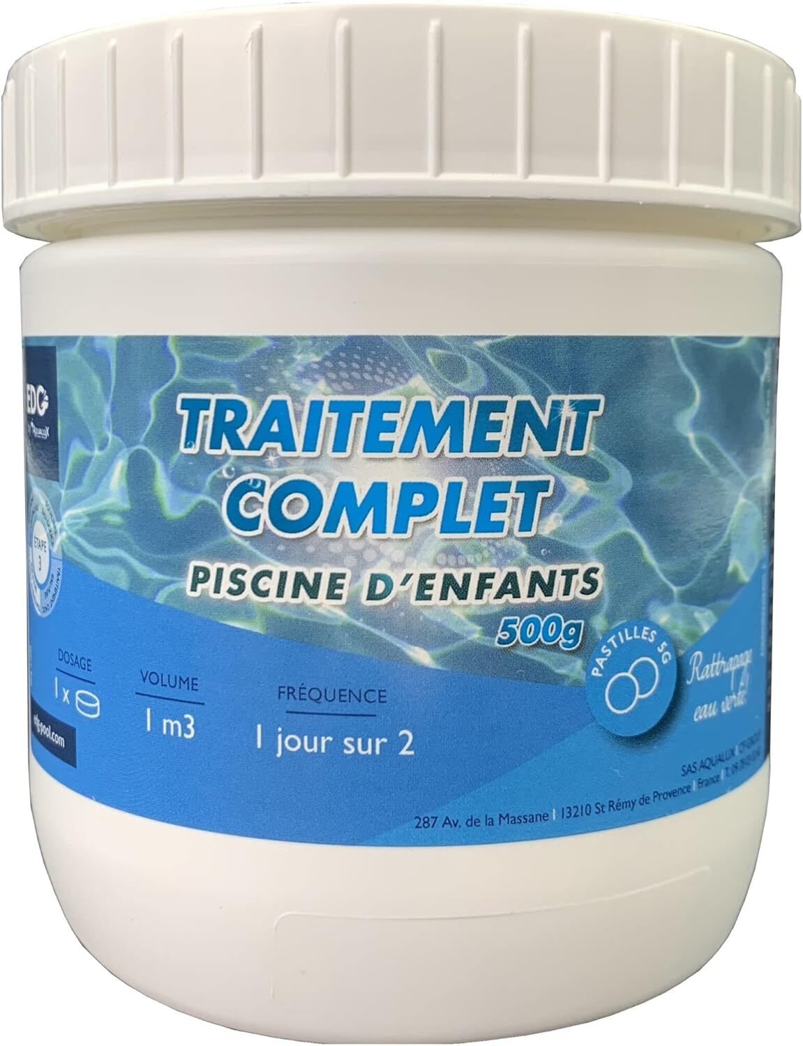 Traitement complet piscine enfants de 100 pastilles chlorées 5g à effet immédiat - 2