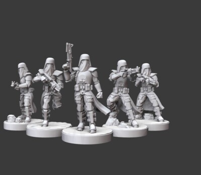 Star Wars Legion Phase 2 Clone Troopers Unit Expansion Proxy Models 3d Printed
