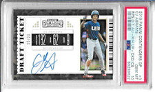 CJ ABRAMS 2019 CONTENDERS DRAFT TICKET CRACKED ICE AUTO RC /23 PSA 10 POP 1