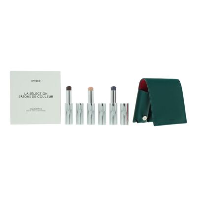 Byredo Deep Teal Set of 3  Leather Pouch: Solar Flare, Flower Play, Kumato Face