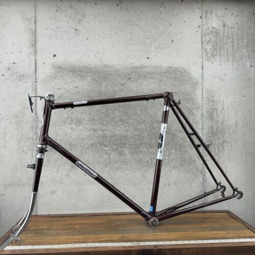 Vintage Raleigh Frame Set Touring 14 Rampar 61 cm 24 Tall Large Tour Lugged 126 - Picture 4 of 20