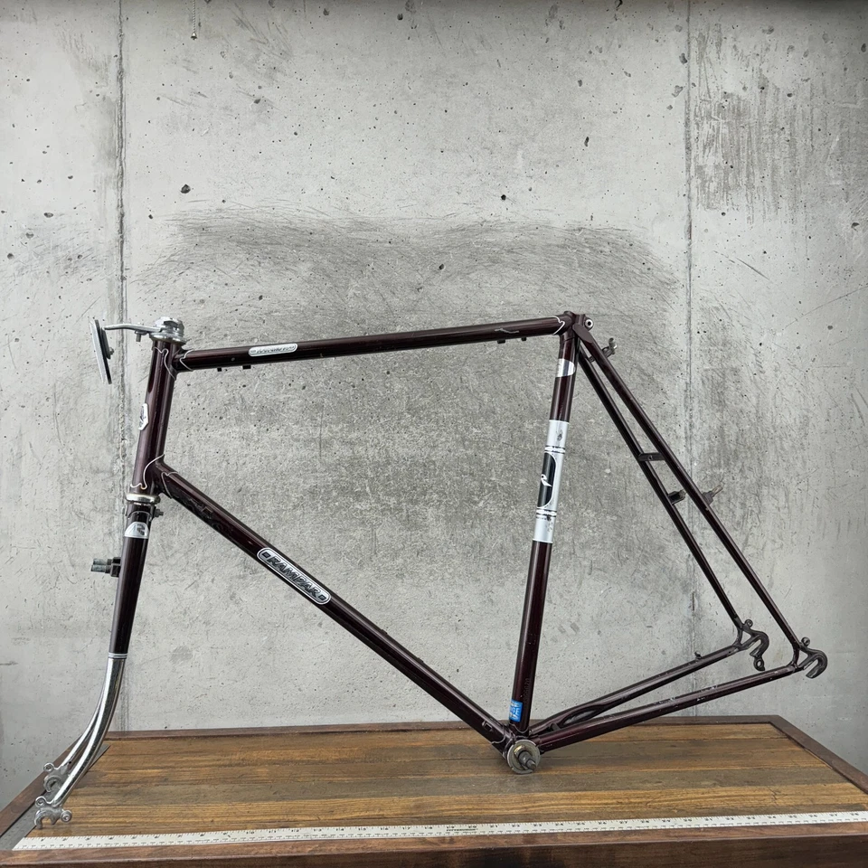 Juego de cuadro vintage Raleigh Touring 14 rampa 61 cm 24 alto grande tour con orugas 126 Foto 4 de 4