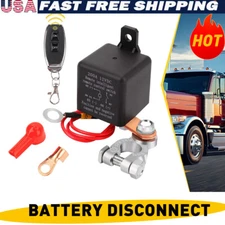 12V Wireless Battery Car Disconnect Relay Cut-off Kill Switch w/ Master Remote