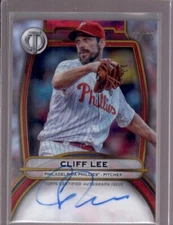 CLIFF LEE 2025 Topps Tribute #TA-LEE Gold Autograph Auto #19/75