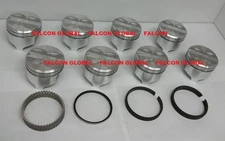 Sealed Power/Speed Pro Pontiac 455 V8 Cast Flat Top Pistons+Rings Kit/Set +.030"